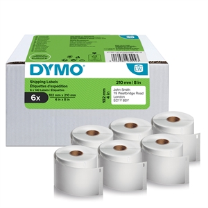 Dymo LabelWriter 102 mm  x  210 mm DHL Labels 6 Rolls of 140 Labels stk. 