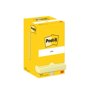 3M Post-it Notes 76 x 76 mm, gul - 12 pack