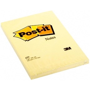 3M Post-it Notes 102 x 152 mm, gul