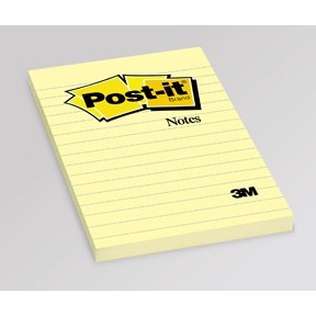 3M Post-it Notes 102 x 152 mm, linjeret gul