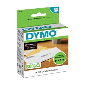 Dymo LabelWriter labels 28 x 89 mm, 1 x 130 stk. 