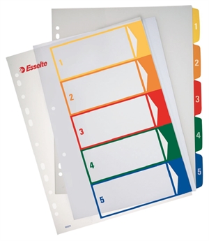 Esselte Register printbar PP A4 maxi 1-5