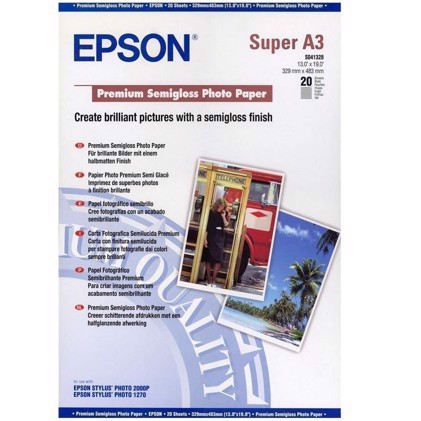 Epson Premium Glossy Photo Paper 255 g, A3+ 20 ark