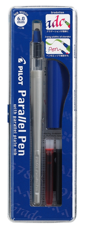 Pilot Kalligrafipen Parallel Pen 6,0mm sæt sort