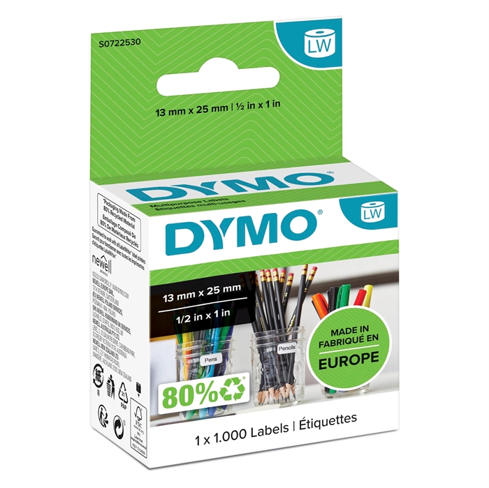 Dymo Label Multi 25 x 13 double remov white(100 stk. 