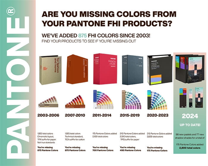 Mangler du farver i dine Pantone Fashion, Home & Interiors guides?