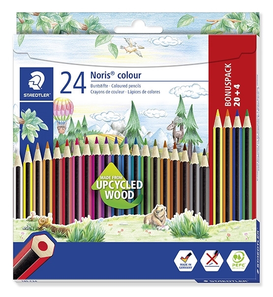 Staedtler Farveblyant Noris Upcycled Wood ass (20+4)