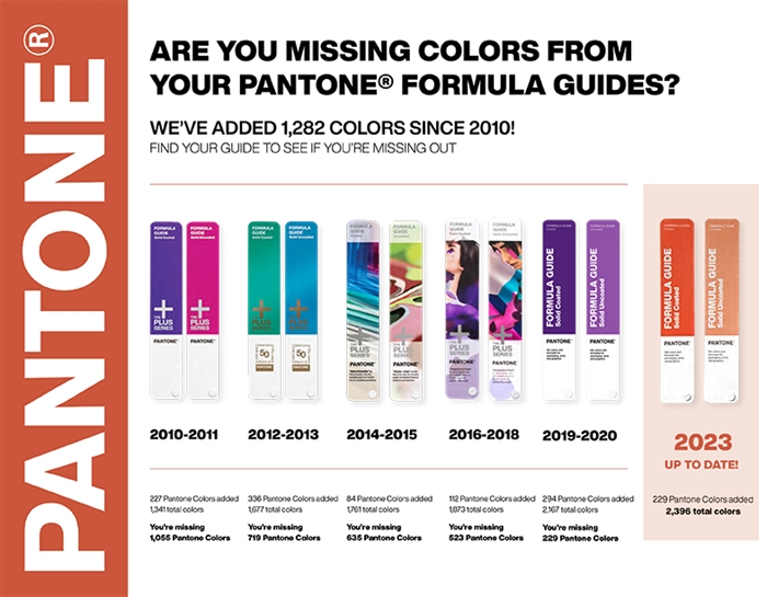 Mangler du farver i dine grafiske Pantone guides?