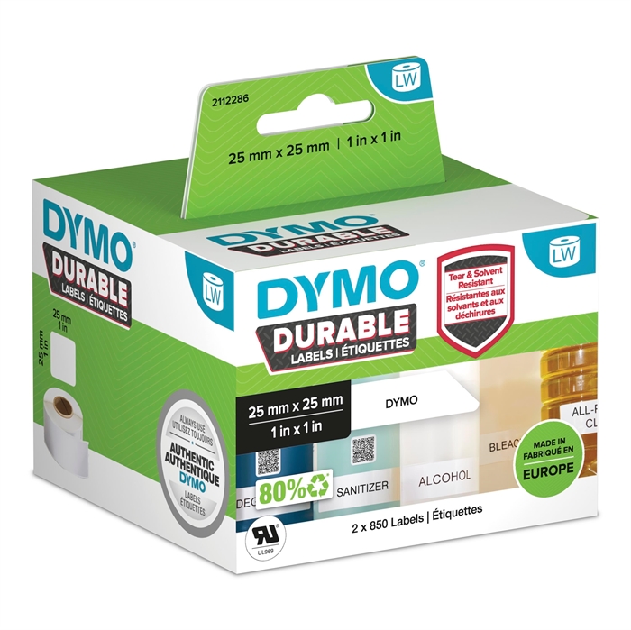 Dymo LabelWriter Durable square multi-purpose 25 mm  x  25 mm stk. 