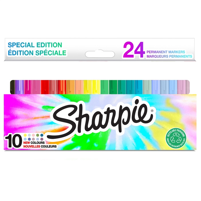 Sharpie Marker Fine 1,0mm ass blistersæt (24)
