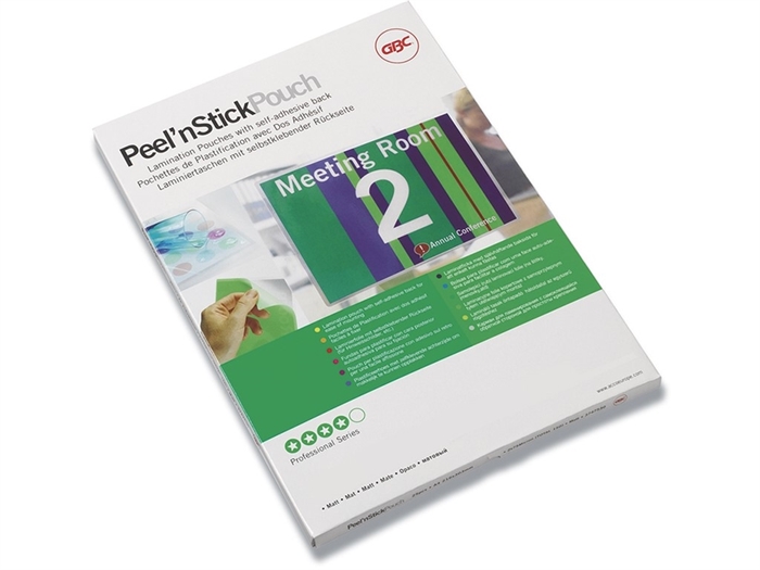 GBC Lamineringslomme selvklæb 125my A4(100)