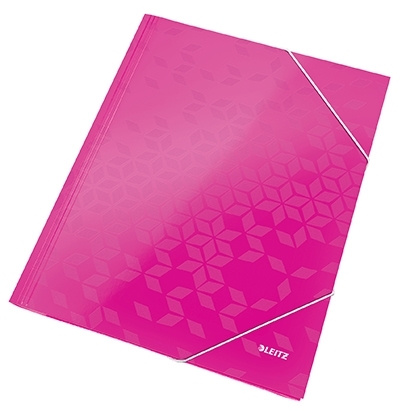 Leitz 3-klap elastikmappe WOW A4 pink