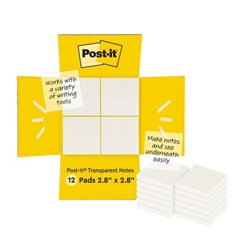 3M Post-it Notes tranparent 73 x 73 mm - 12 pack