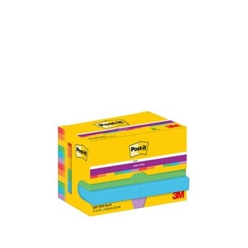 3M Post-it notes super sticky Playful 47,6 x 47,6 mm, - 90 ark - 12 pack