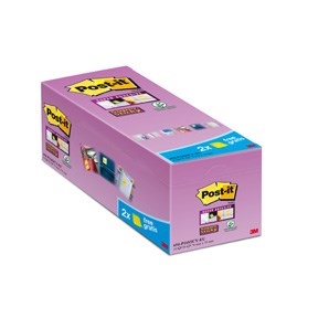 3M Post-it notes super sticky  76 x 76 mm, gul - 16 pack