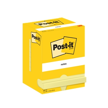 3M Post-it Notes 76 x 102 mm, gul - 12 pack
