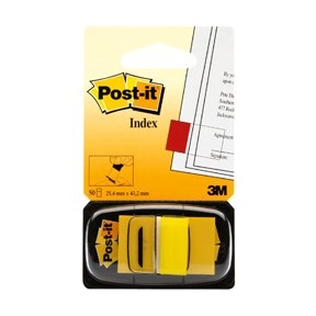 3M Post-it Indexfaner 25,4 x 43,2 mm, gul