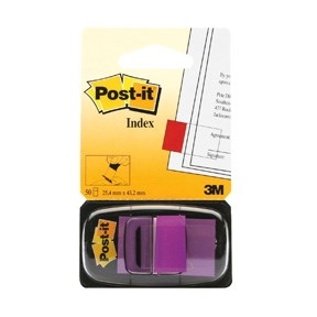 3M Post-it Indexfaner 25,4 x 43,2 mm, lilla