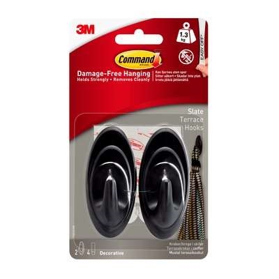 3M Command ellipsekrog med skiferfinish 17086S