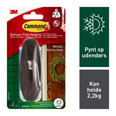 3M Command udendørs stor designerkrog metal 17083BZ-AW