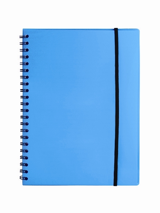 Büngers Notesbog A4 plast med spiralryg blå