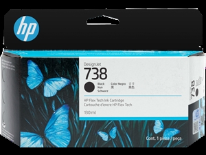 HP 738 130 ml Black – Original DesignJet Blækpatron