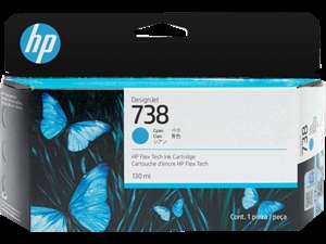 HP 738 130-ml Cyan DesignJet blækpatron