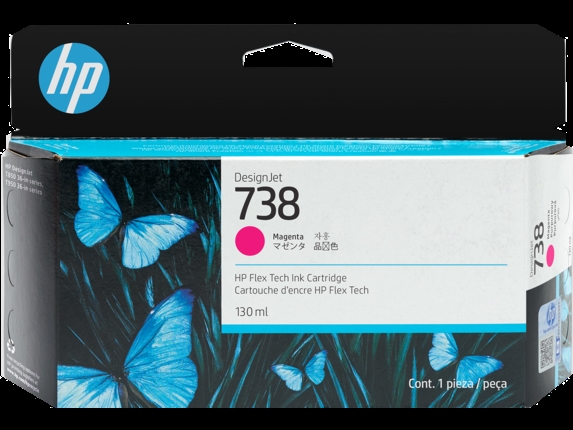 HP 738 130-ml Magenta DesignJet blækpatron