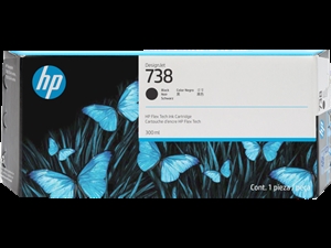 HP 738 300-ml Black DesignJet blækpatron