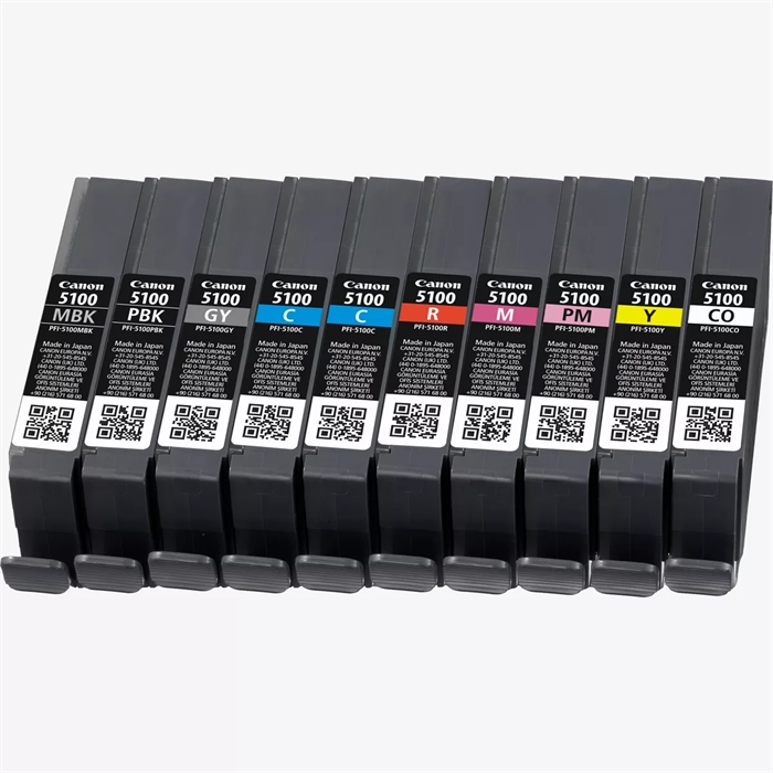 Fuldt sæt blækpatroner til Canon Pro 310