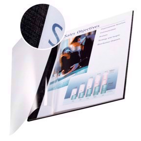 Leitz Omslag i karton 3,5mm A4 sort/klar (10)