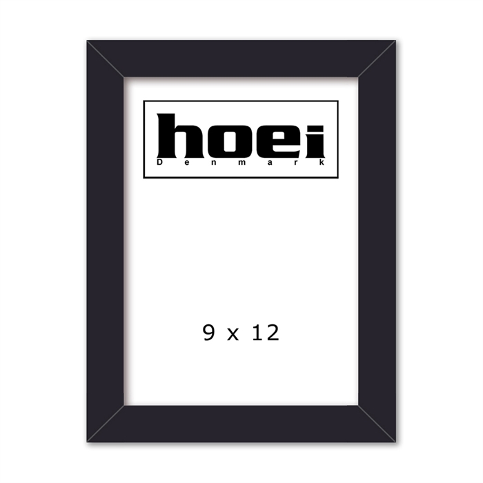 Sort træramme til foto og plakater 9 x 12 cm