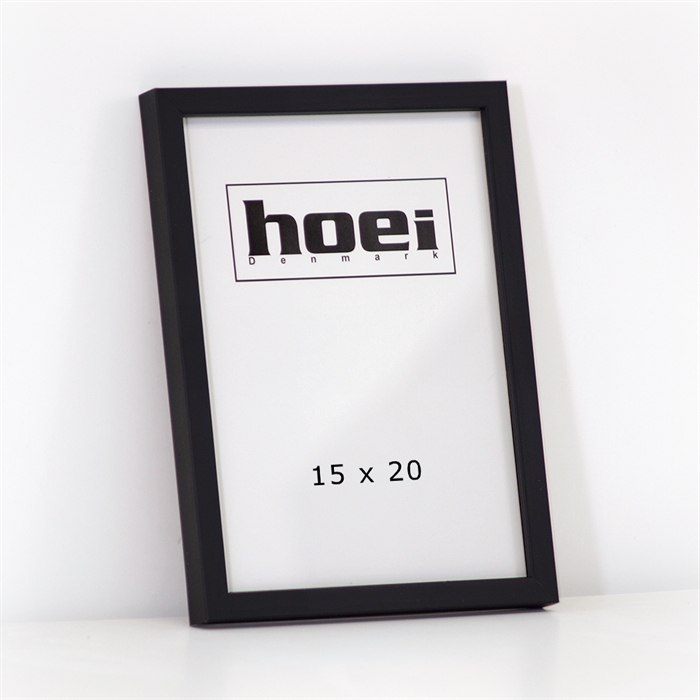 Sort træramme til foto og plakater 15 x 20 cm