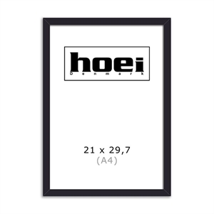 Sort træramme til foto og plakaterer 21 x 29,7 cm ( A4 )