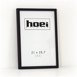 Sort træramme til foto og plakaterer 21 x 29,7 cm ( A4 )