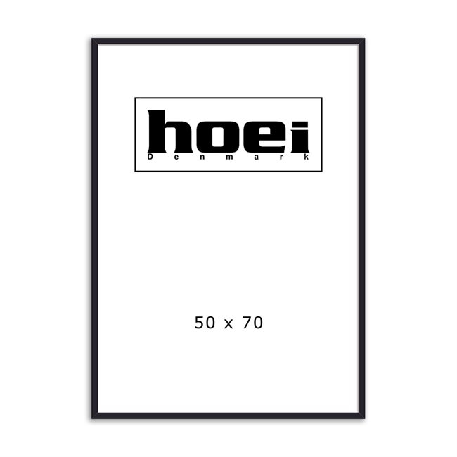Sort træramme til foto og plakater 50 x 70 cm