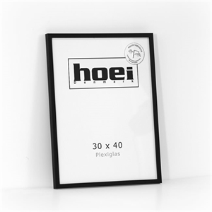 Sort træramme til foto og plakater 30 x 40 - PLEXI cm