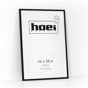 Sort træramme til foto og plakaterer 42 x 59,4 PLEXI cm ( A2 )