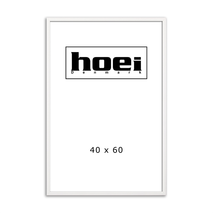 Hvid træramme til foto og plakater 40 x 60 cm