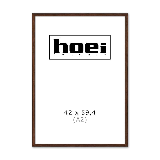 Massiv mørk egetræsramme til foto og plakaterer 42 x 59,4 cm ( A2 )