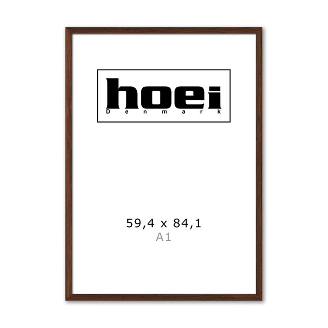 Massiv mørk egetræsramme til foto og plakaterer 59,4 x 84,1 cm ( A1 )