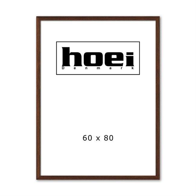 Massiv mørk egetræsramme til foto og plakater 60 x 80 cm