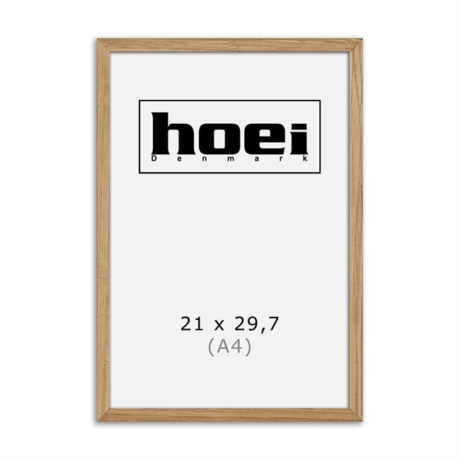 Massiv egetræsramme til foto og plakaterer 21 x 29,7 cm ( A4 )