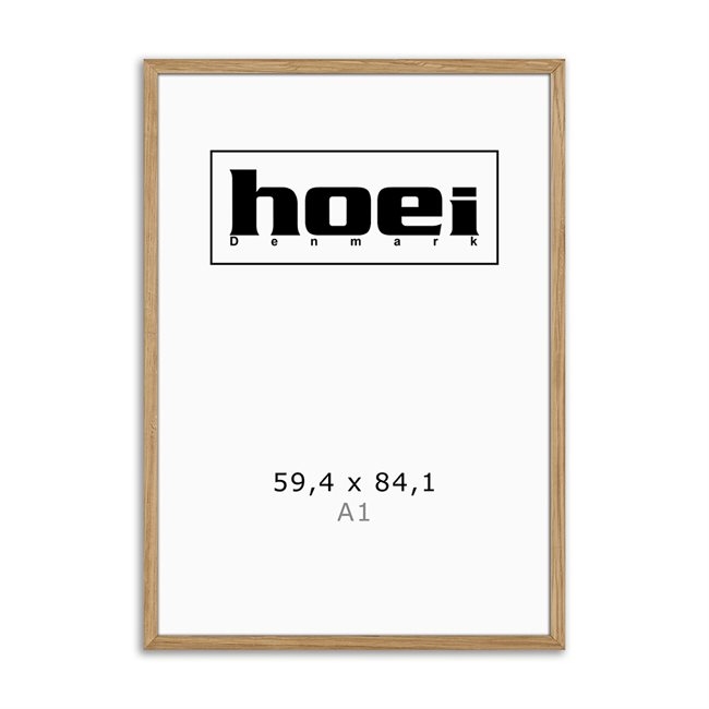 Massiv egetræsramme til foto og plakaterer 59,4 x 84,1 cm ( A1 )
