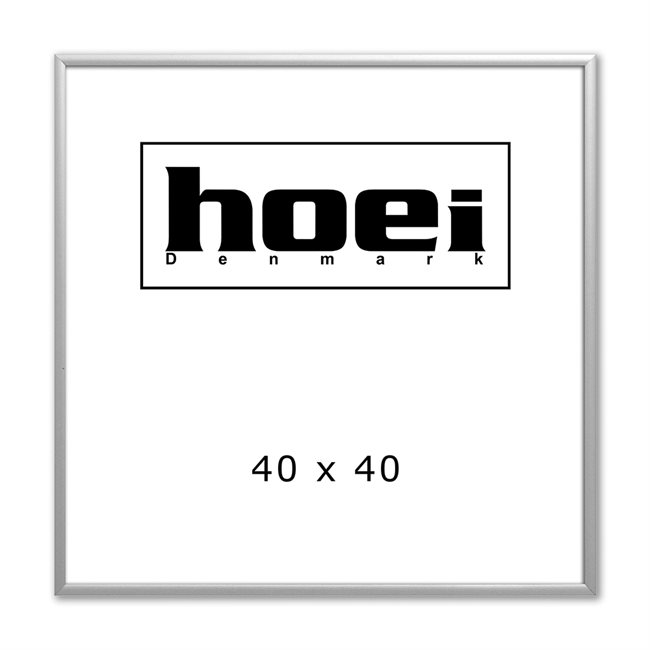 Sølv Aluminiumsramme - 40 x 40 cm