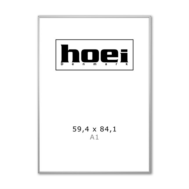 Sølv Aluminiumsramme - 59 x 84 cm ( A1 )