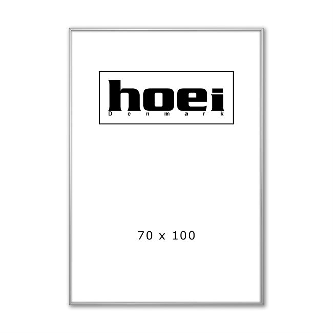 Sølv Aluminiumsramme - 70 x 100 cm