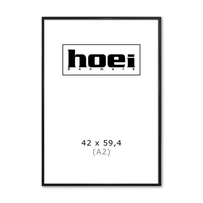 Sort Aluminiumsramme 42 x 59,4  cm ( A2 )