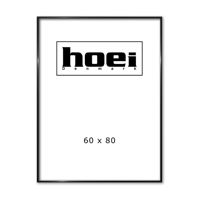 Sort Aluminiumsramme 60 x 80 cm