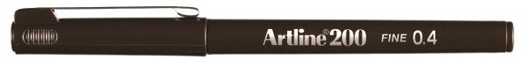 Artline Fineliner 200 Fine 0.4 mørkebrun